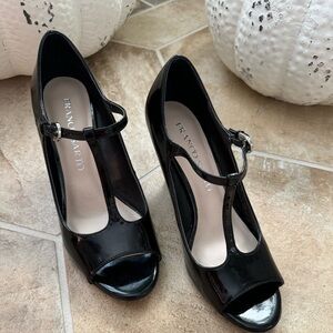 NWOT Franco Sarto Patent Leather Black MaryJane Wedge